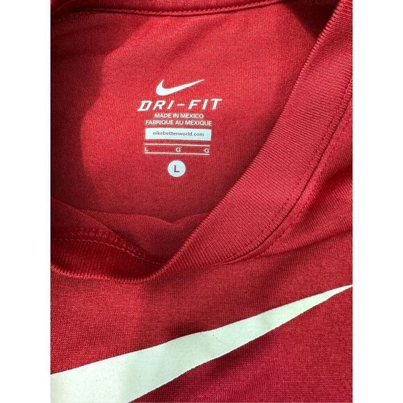 Nike round neck dark red Junior T-shirt size L A786 - Picture 2 of 3